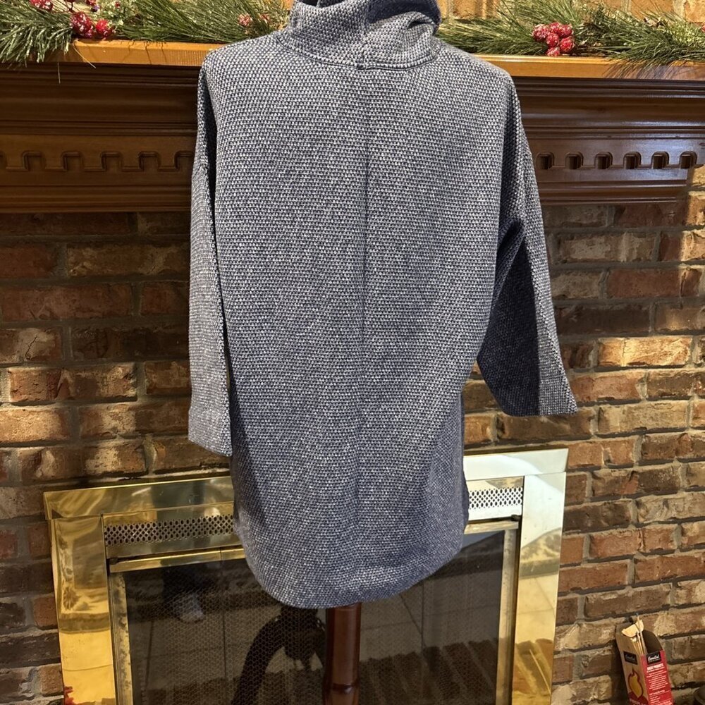 pure jill Blue Textured Pull Over Shirt Oversized XS - Picture 2 of 6